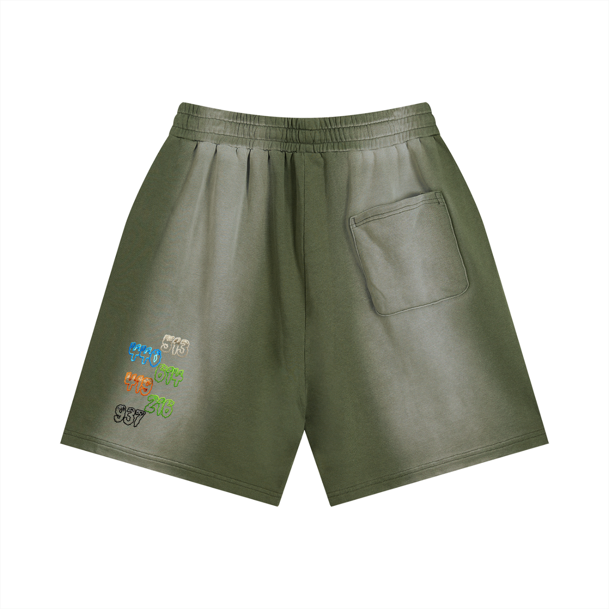 Ohio-Sun Fade Distressed Shorts