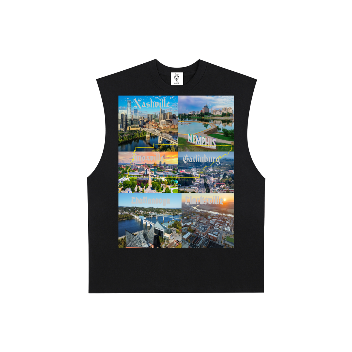 TennesseeCitiesPic-Edge Cotton Tank Top