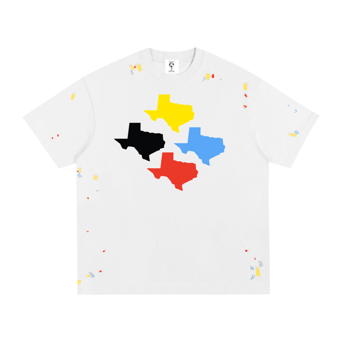 "Texas"-Paint Splatter T-Shirt