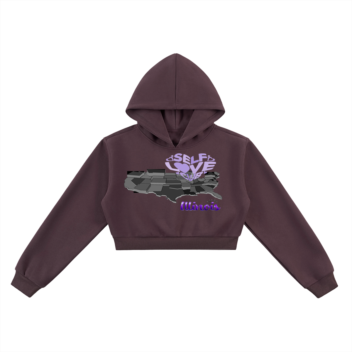 SelfLoveIllinois-Essential Cropped Hoodie