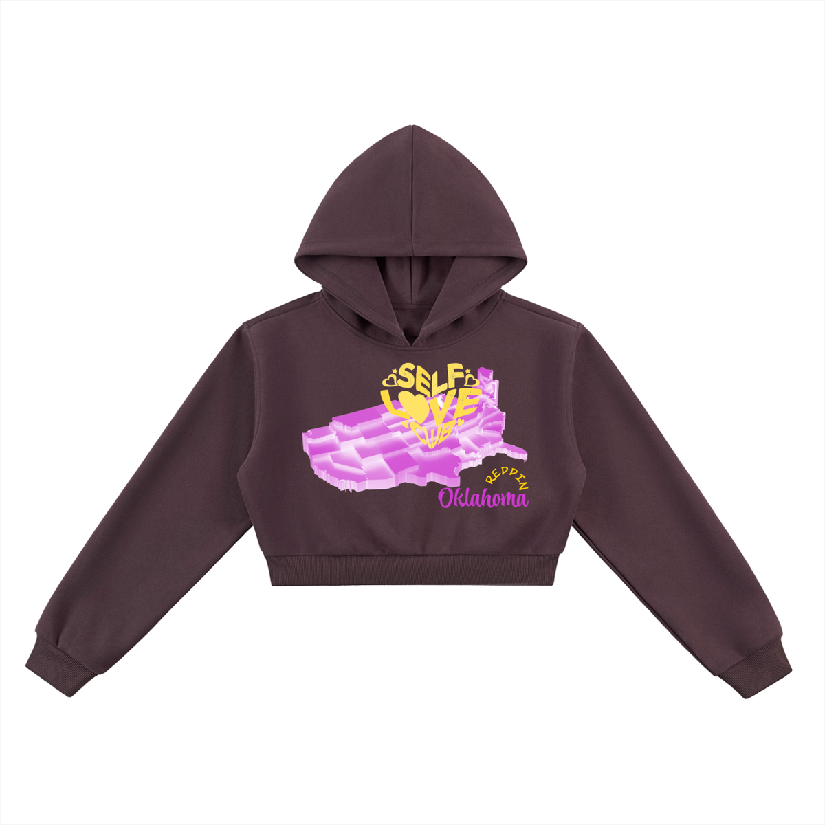 SelfLoveOklahoma-Essential Cropped Hoodie