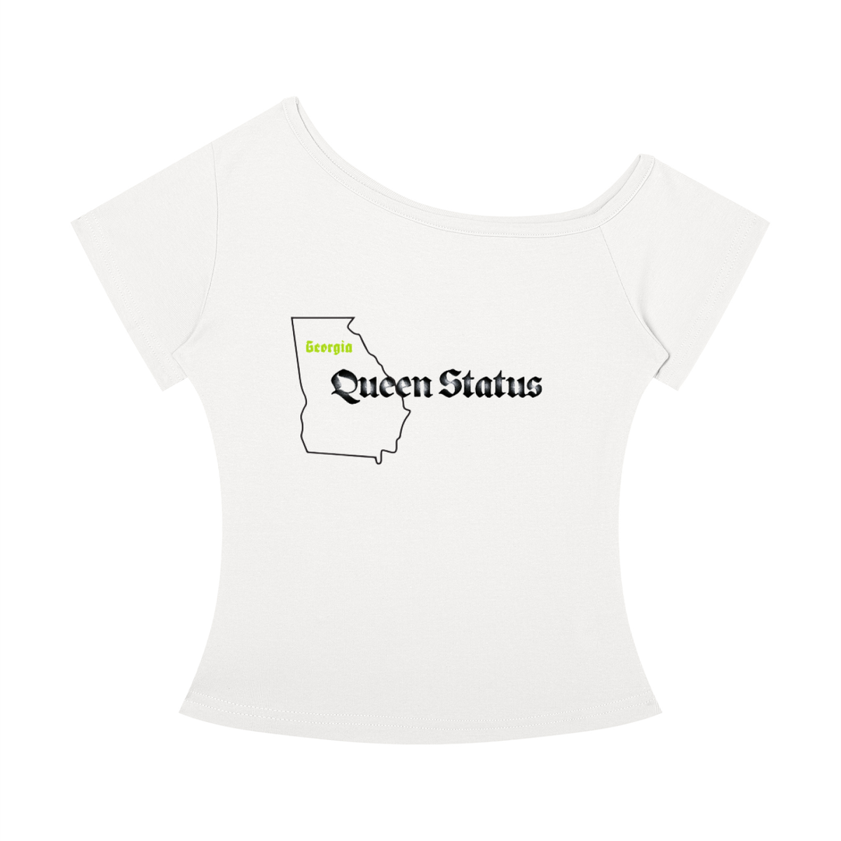 GeorgiaReppin-Women’s Off-the-Shoulder T-Shirt