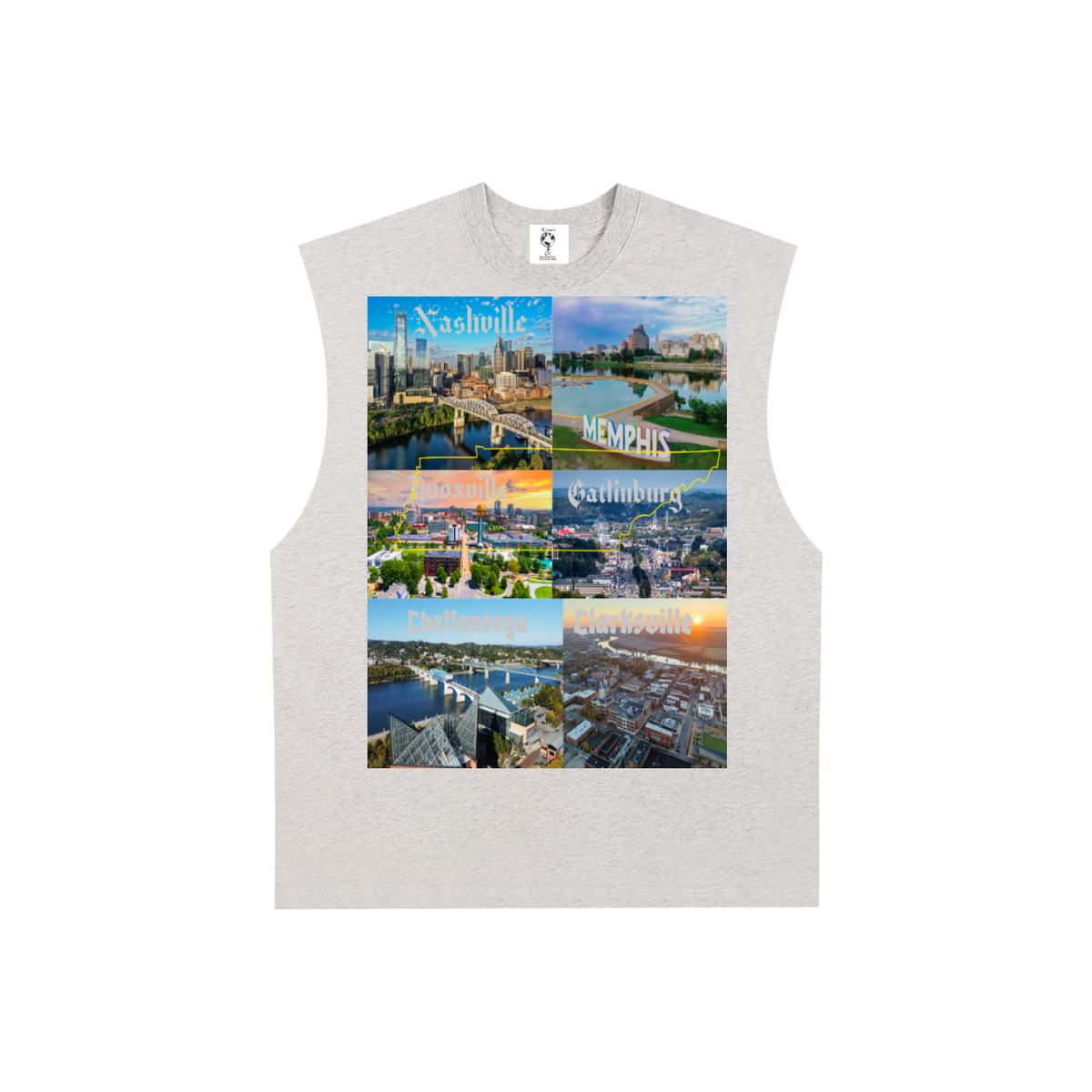 TennesseeCitiesPic-Edge Cotton Tank Top