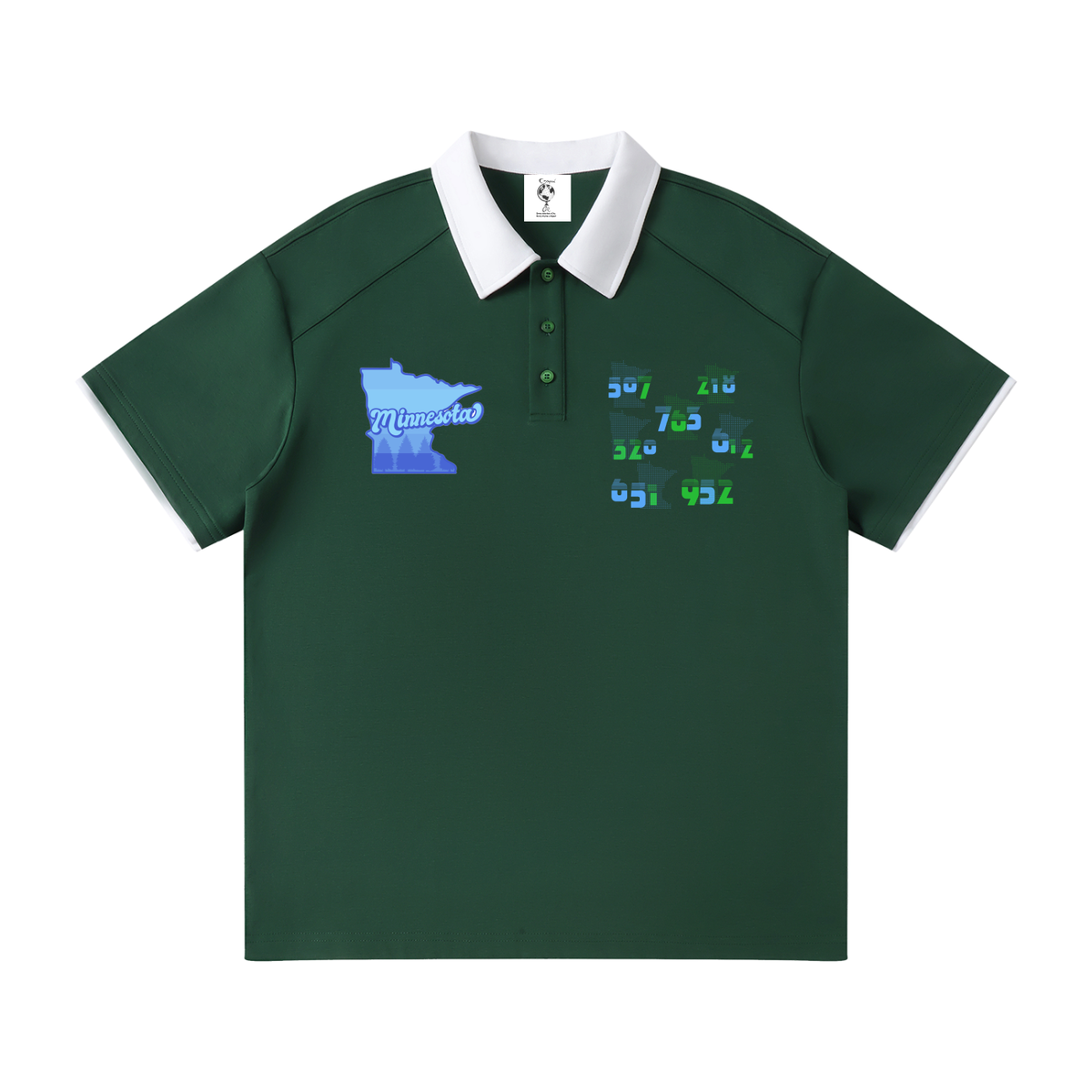 MinnesotaReppin-Contrast Collar Raglan Polo Shirt