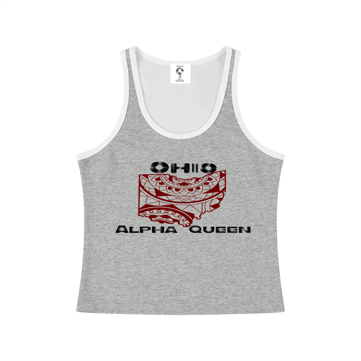 OhioAlphaQueen-Women's Color Block Cropped Tank Top