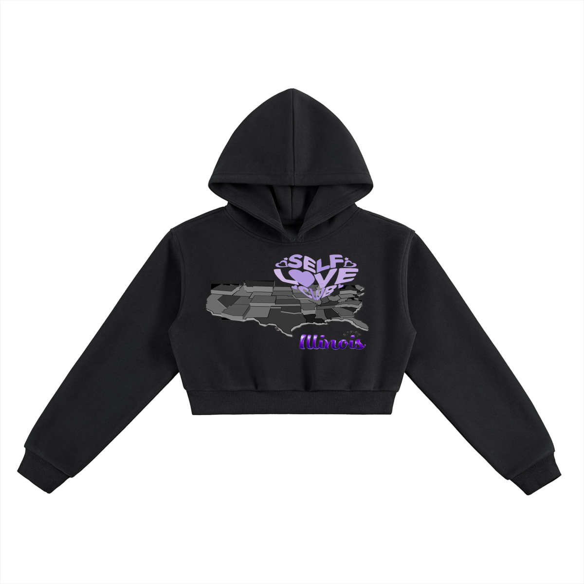 SelfLoveIllinois-Essential Cropped Hoodie