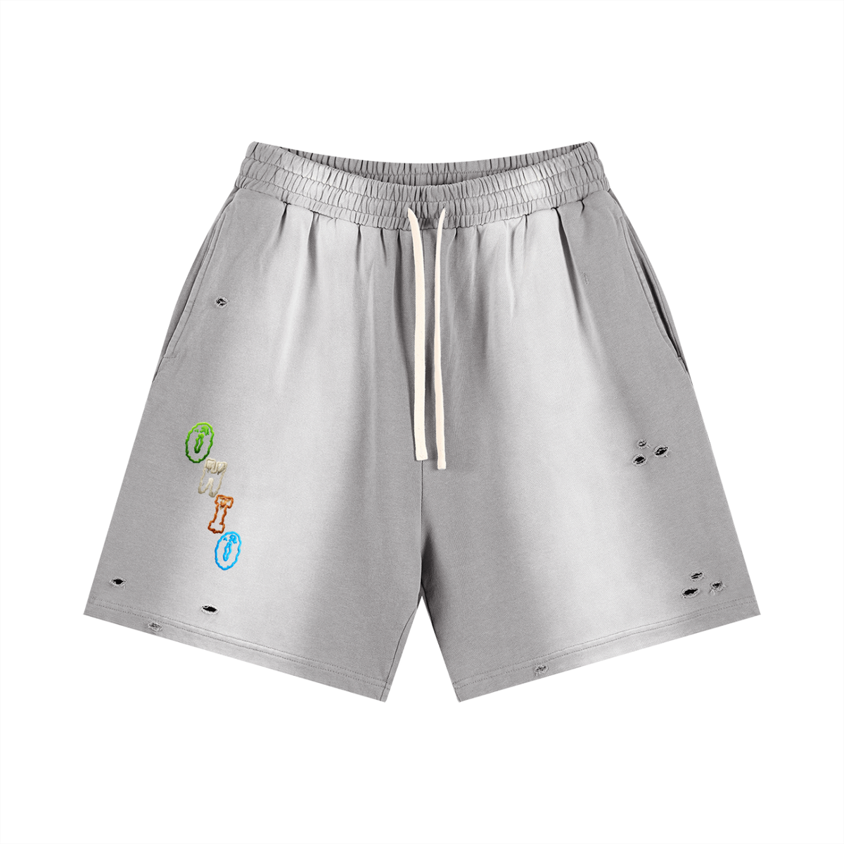 Ohio-Sun Fade Distressed Shorts