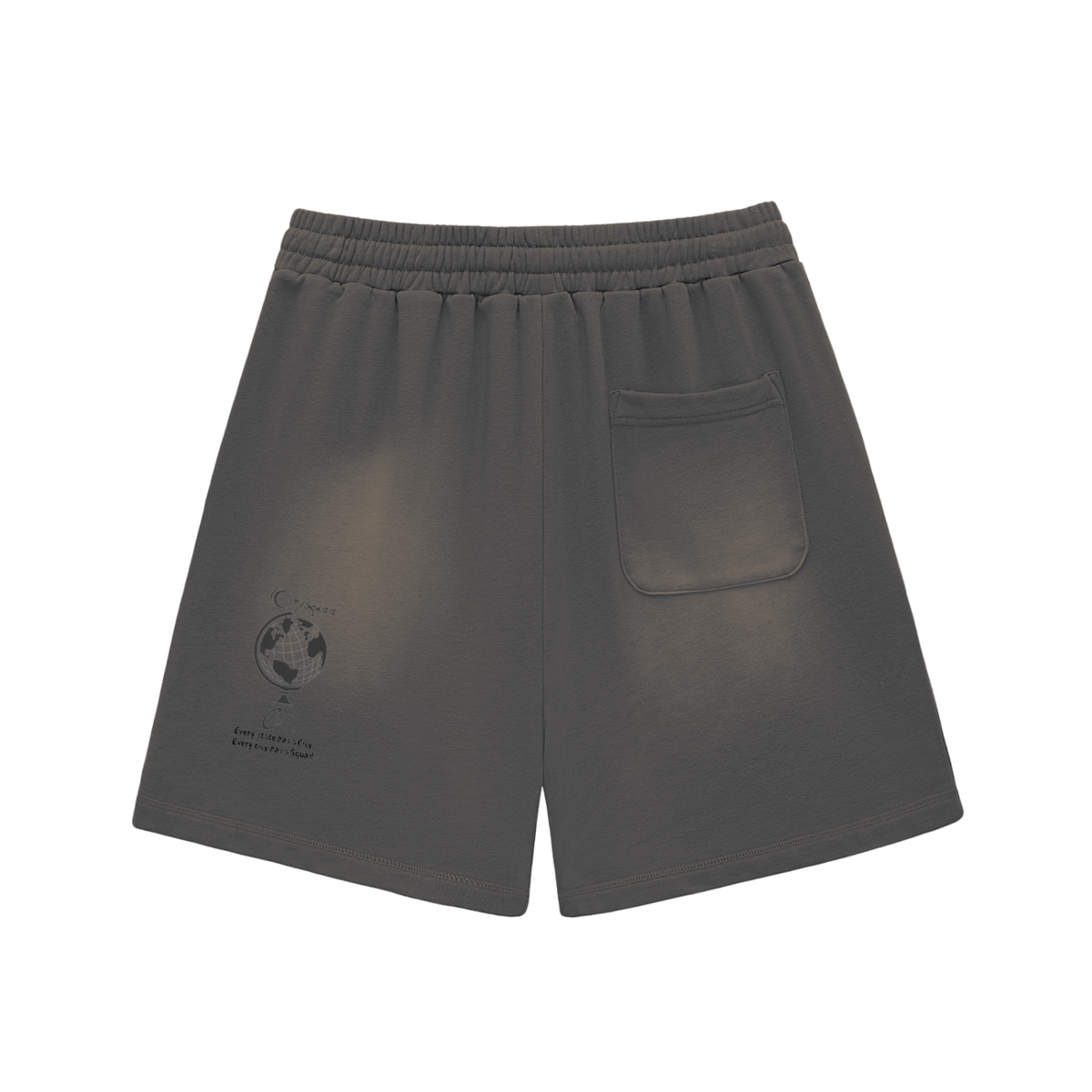 PennsylvaniaTwoPPAreacodes- Sun Fade Raw Edge Cotton Shorts