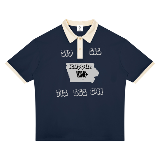 ReppinIowaCitiesCodes-Unisex Color Block Polo Shirt