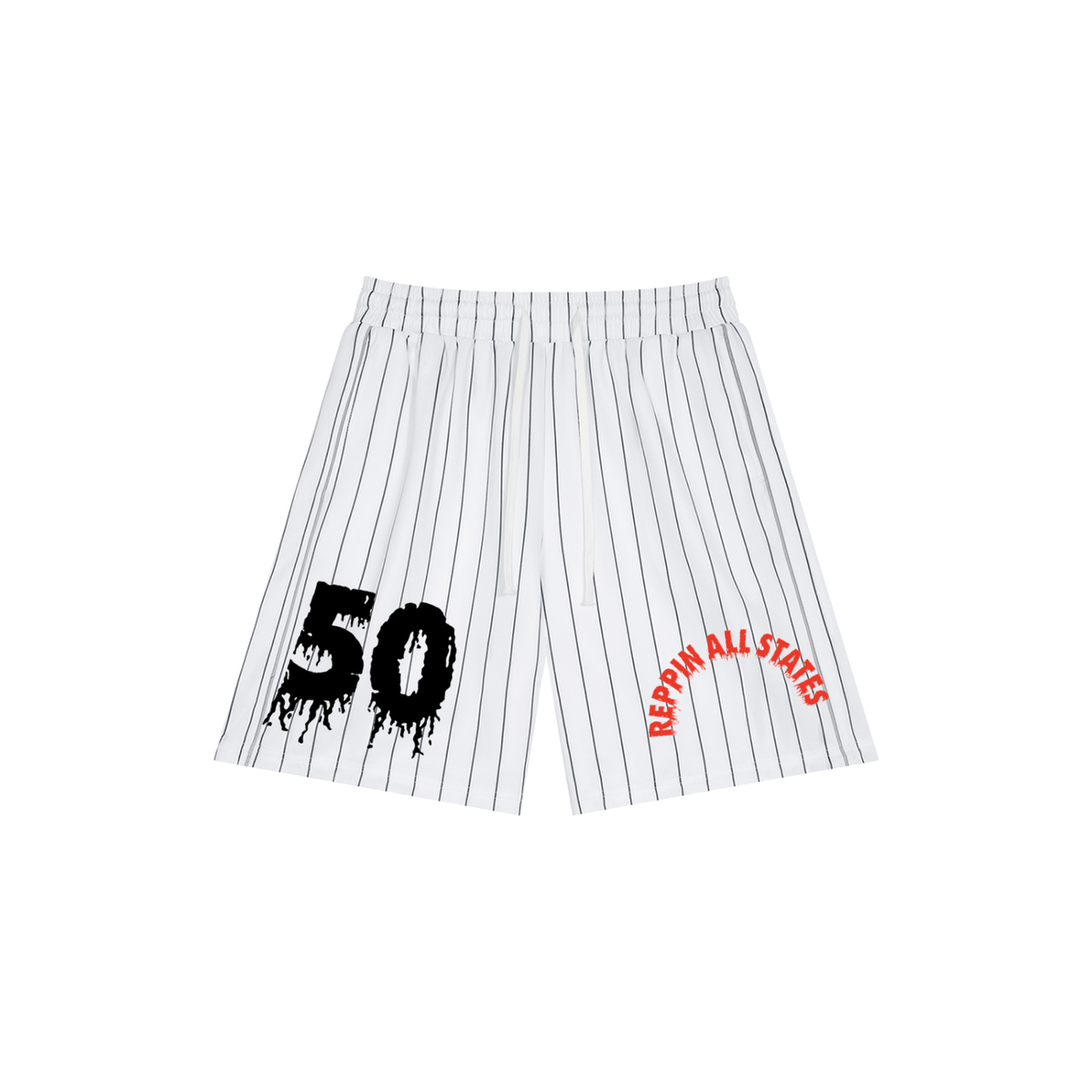 RepAllStates-Unisex Striped Loose Fit Shorts