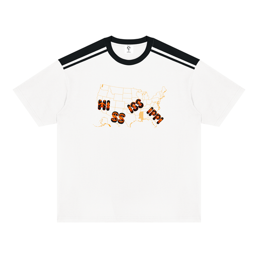 RepMississippi-Unisex Color Block Loose T-Shirt