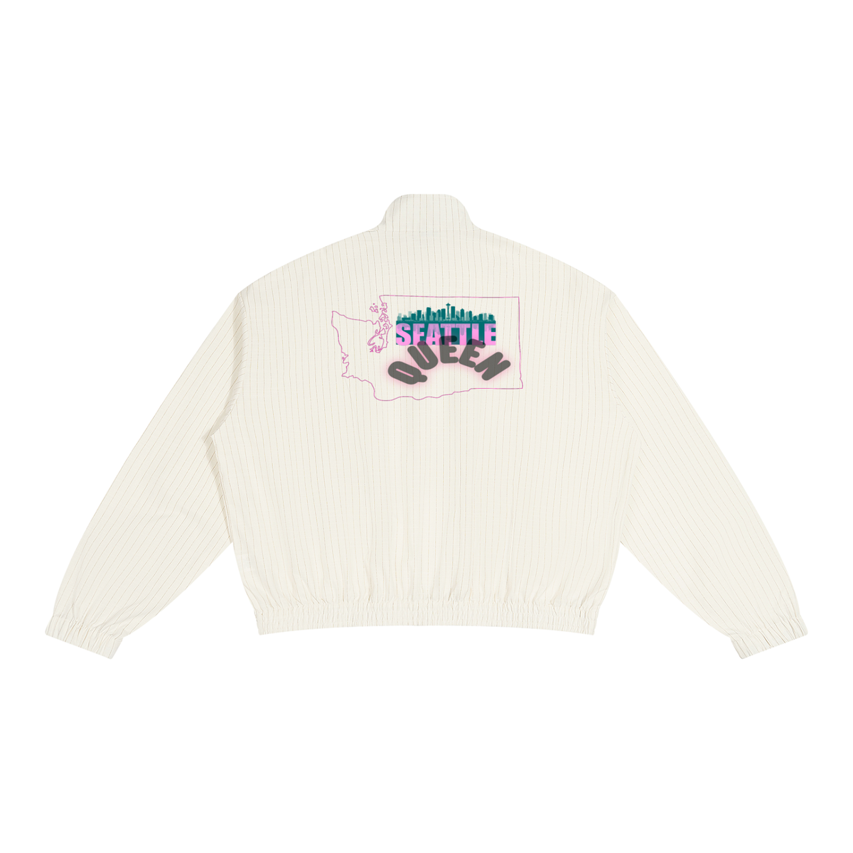 WomensReppinSeattleQueen-Unisex Striped Full-Zip Track Jacket