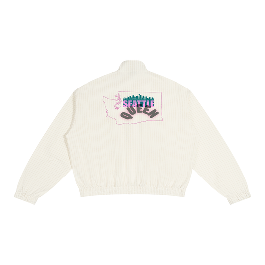 WomensReppinSeattleQueen-Unisex Striped Full-Zip Track Jacket