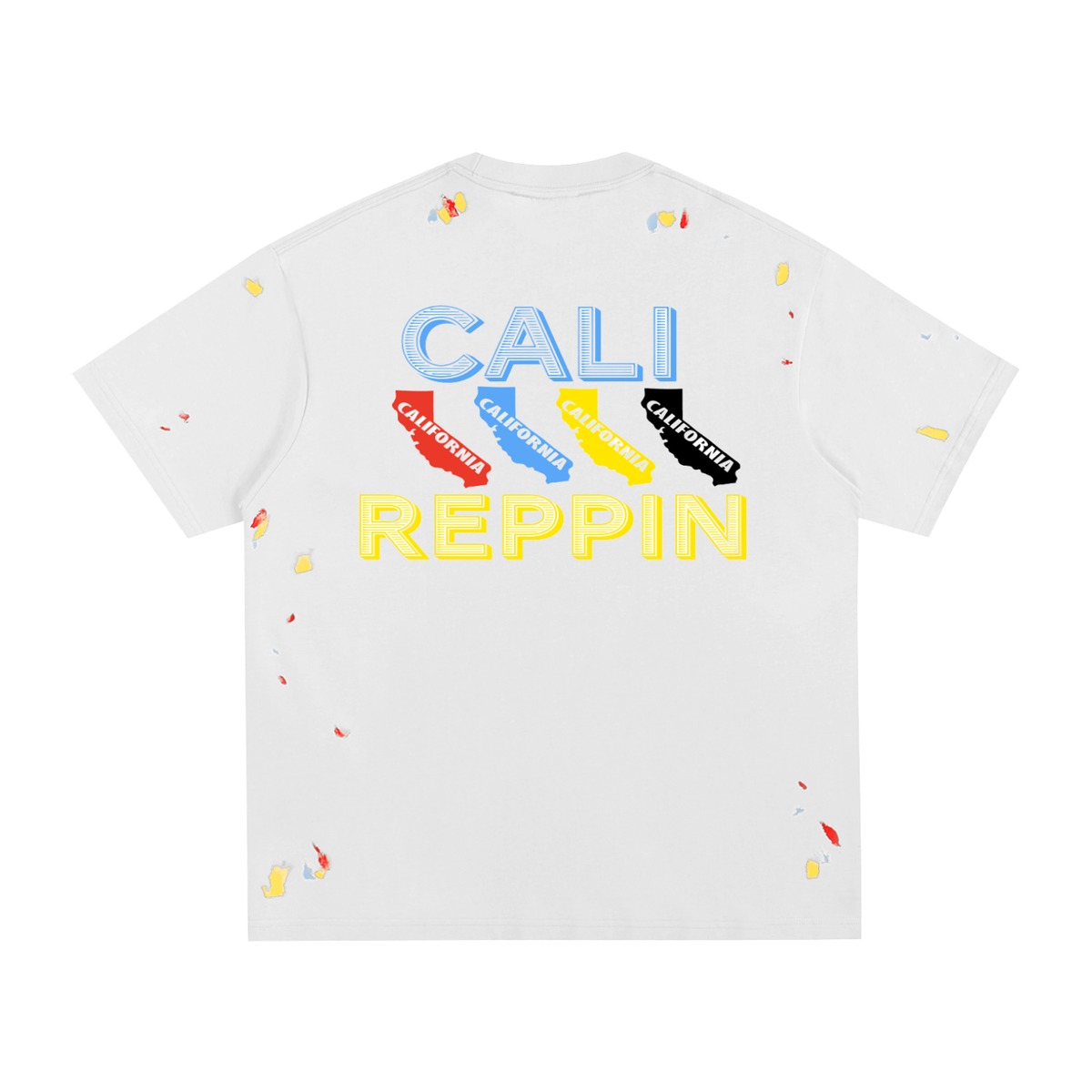 "California"-Paint Splatter T-Shirt