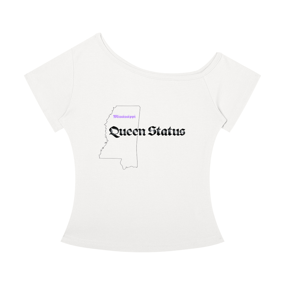 MississippiReppin-Women’s Off-the-Shoulder T-Shirt
