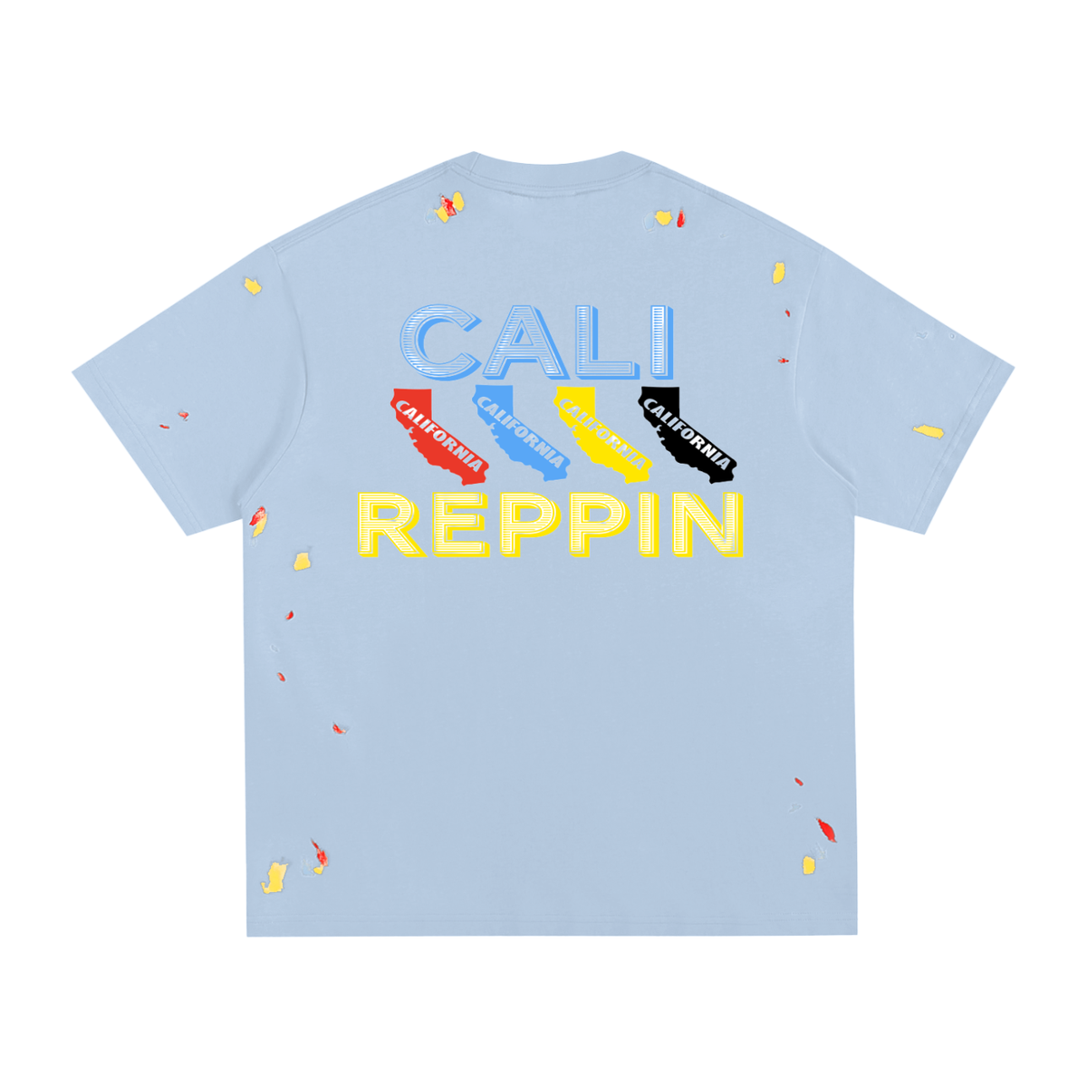 "California"-Paint Splatter T-Shirt