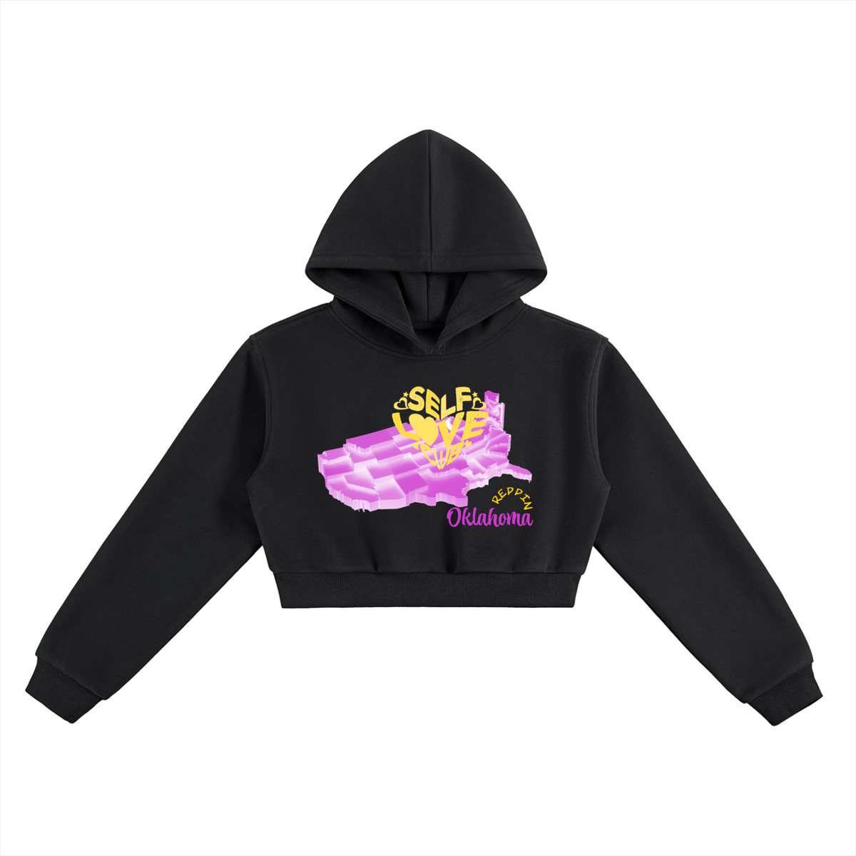 SelfLoveOklahoma-Essential Cropped Hoodie