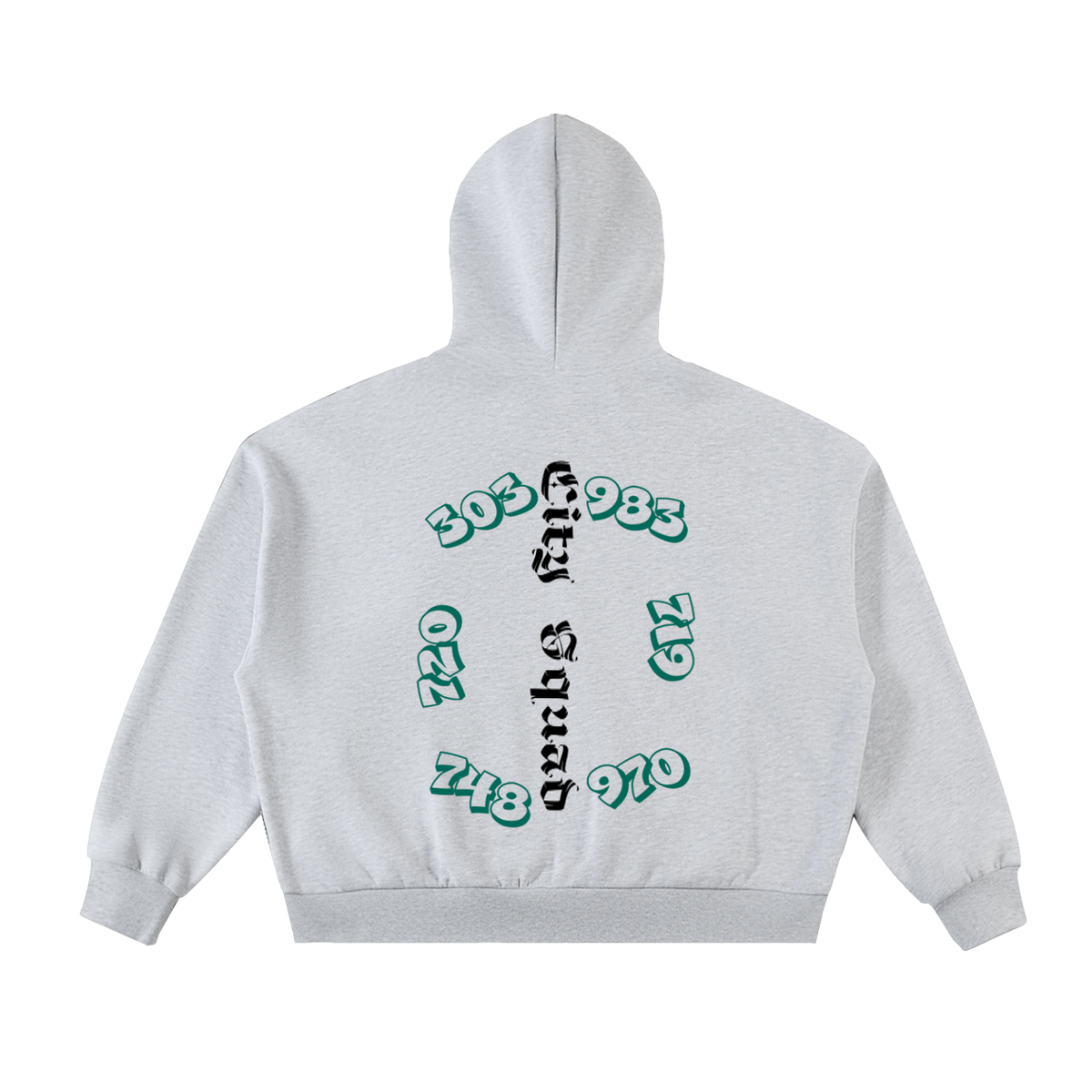 RepColorado-Fleeced Full-Zip Boxy Hoodie