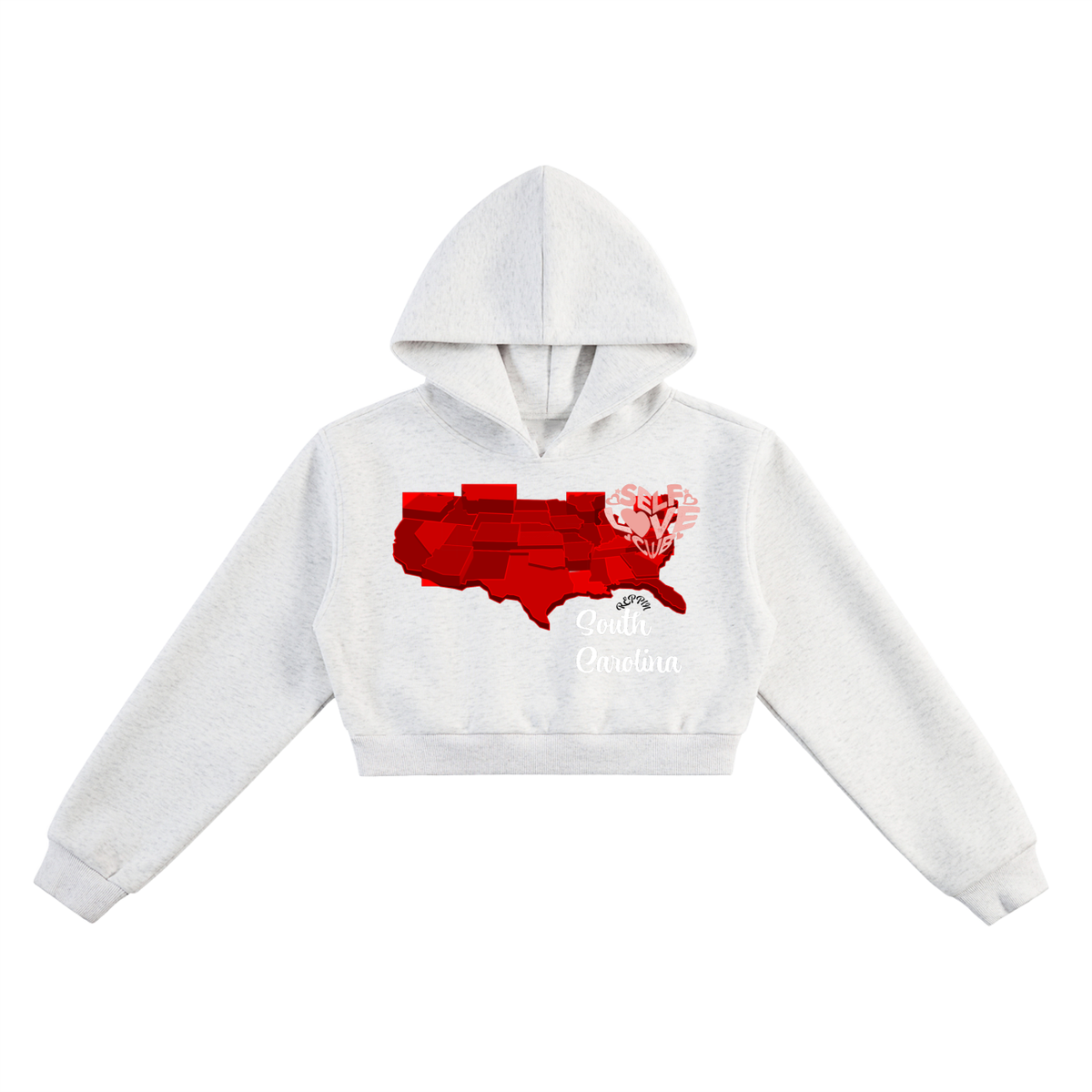 SelfLoveSouthCarolina-Essential Cropped Hoodie