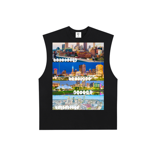 OhioCitiesPic-Raw Edge Cotton Tank Top