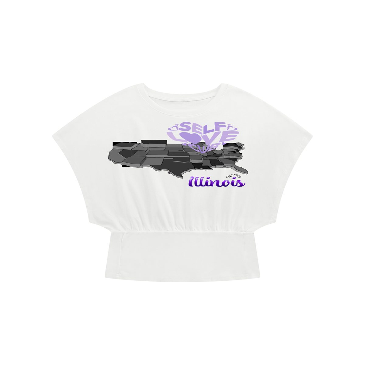 SelfLoveIllinois-Women’s Crop Dolman T-Shirt