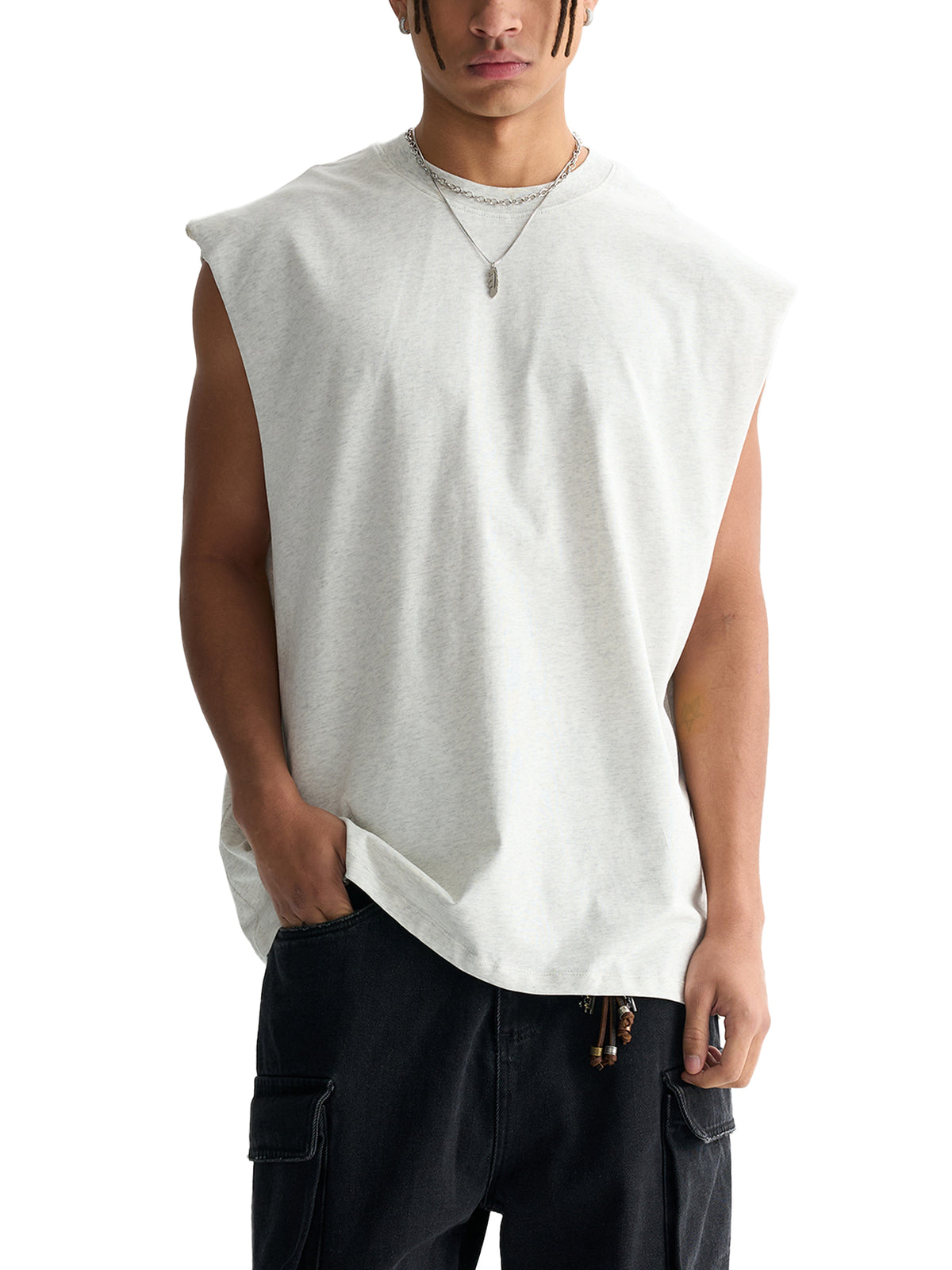 Reppin MIA 305-Raw Edge Cotton Tank Top